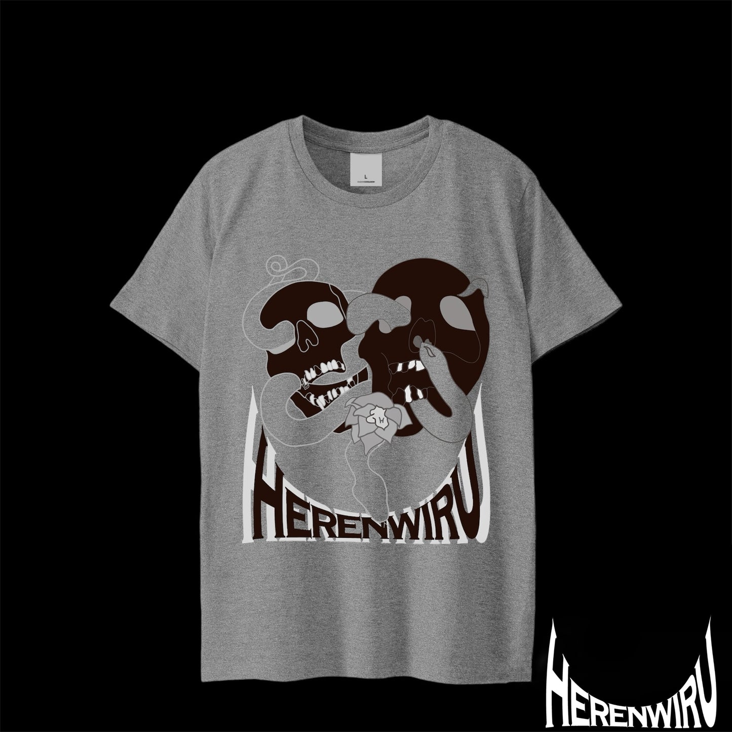 Skull&Snake T-shirt Gray